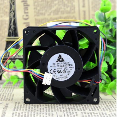 Original DELTA FFB0812SHE Cooling Fan 12V 0.87A 6.96W 2wires FFB0812SHE Fans